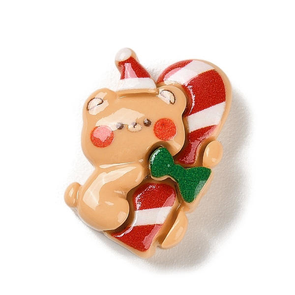 

PandaHall Christmas Theme Opaque Resin Cabochons, for Jewelry Making, Candy Cane, 25.5x18x7.5mm Resin Candy Cane Orange