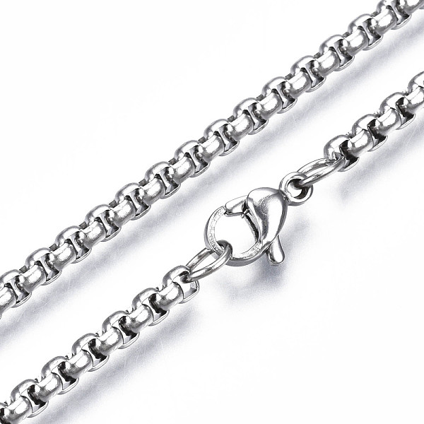 

PandaHall 201 Stainless Steel Box Chains Necklace with Lobster Claw Clasps for Men Women, Stainless Steel Color, 27.76 inch(70.5cm) 201...