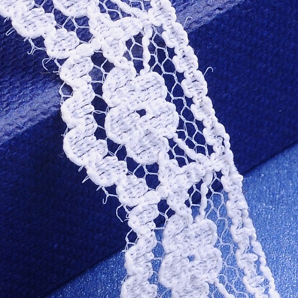 

PandaHall Lace Trim Nylon String Threads for Jewelry Making, White, 5/8 inch(16mm), 300yards/roll(274.32m/roll) Nylon White