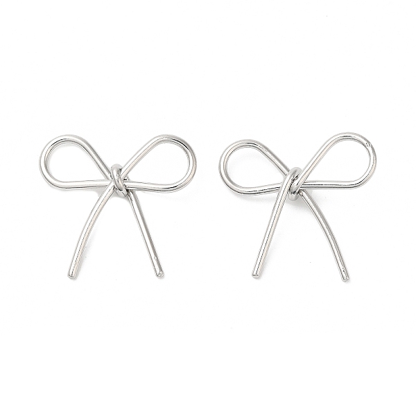 

PandaHall 304 Stainless Steel Pendants, Bowknot Charm, Stainless Steel Color, 19x21x4.5mm, Hole: 8x5.5mm 304 Stainless Steel Bowknot