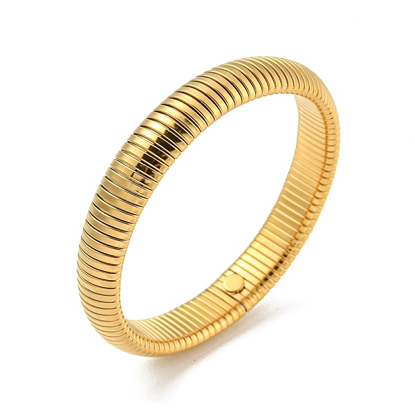 

PandaHall 304 Stainless Steel Flat Snake Chain Bracelet, Stretch Bracelet, Golden, Inner Diameter: 2-1/2 inch(6.3cm), Wide: 12mm 304...
