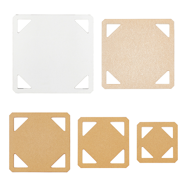 PandaHall Acrylic Gauge Measuring Ruler Tool, Clear, 5.1~10.2x5.1~10.2x0.3cm, 5pcs/st Acrylic Clear