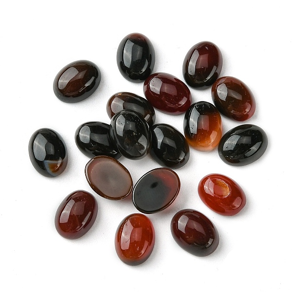 

PandaHall Natural Agate Cabochons, Oval, 8~8.5x6~6.5x2.5~3.5mm Natural Agate Oval