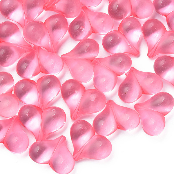 

PandaHall Transparent Acrylic Beads, Heart, Flamingo, 17.5x22x10mm, Hole: 1.4mm, about 260pcs/500g Acrylic Heart Pink