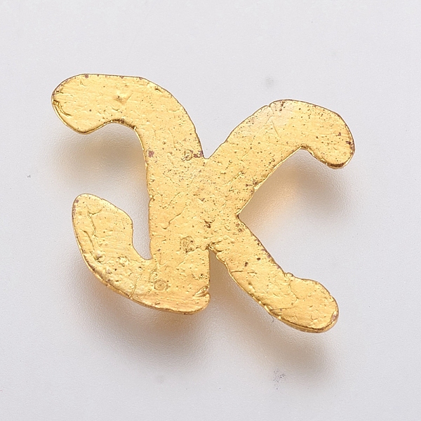 

PandaHall Alloy Cabochons, Letter, Golden, Letter.K, K: 8.5x11x1mm Alloy Letter K