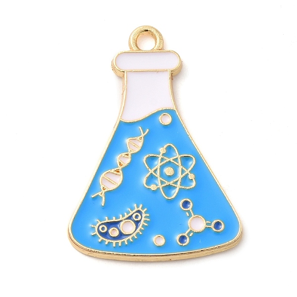

PandaHall Alloy Enamel Pendants, Golden, Test Tube Cup, 28x19.5x1.5mm Alloy+Enamel Others Blue