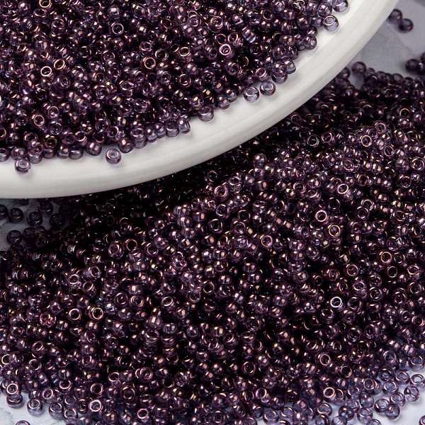 

PandaHall MIYUKI Round Rocailles Beads, Japanese Seed Beads, 15/0, (RR312) Amethyst Gold Luster, 1.5mm, Hole: 0.7mm, about 27777pcs/50g..., Purple