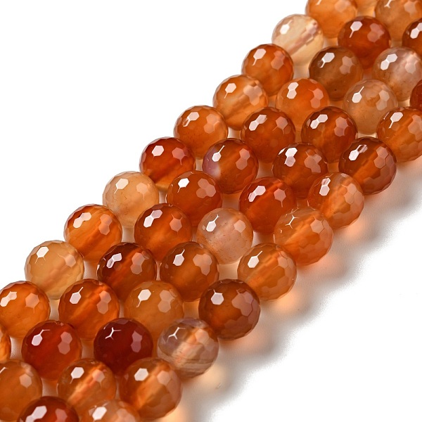 

PandaHall Natural Carnelian Beads Strands, Faceted(128 Facets), Round, 10mm, Hole: 1mm, about 36~38pcs/strand, 14.17~14.96 inch(36~38cm)...