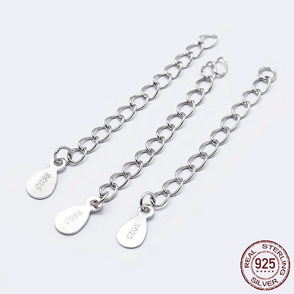 925 Sterling Silber Ende Mit Verlängerungsketten Und Tropfen Charme