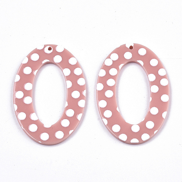 

PandaHall Opaque Printed Acrylic Pendants, Oval, Peru, 43x29x2~3mm, Hole: 1.5mm Acrylic Oval Brown