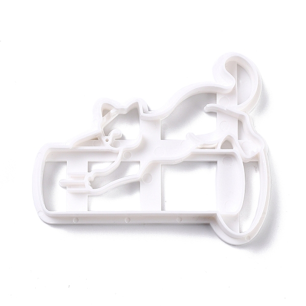 

PandaHall Plastic Mold, Cookie Cutters, Cookies Moulds, DIY Biscuit Baking Tool, Cat, White, 76x91x11mm Plastic Cat Shape White