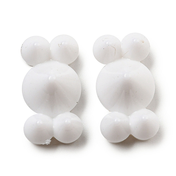 

PandaHall Opaque Acrylic Multi-Strand Links, White, 21x11.5x11mm, Hole: 1.5mm, about 420pcs/500g. Acrylic Cone White