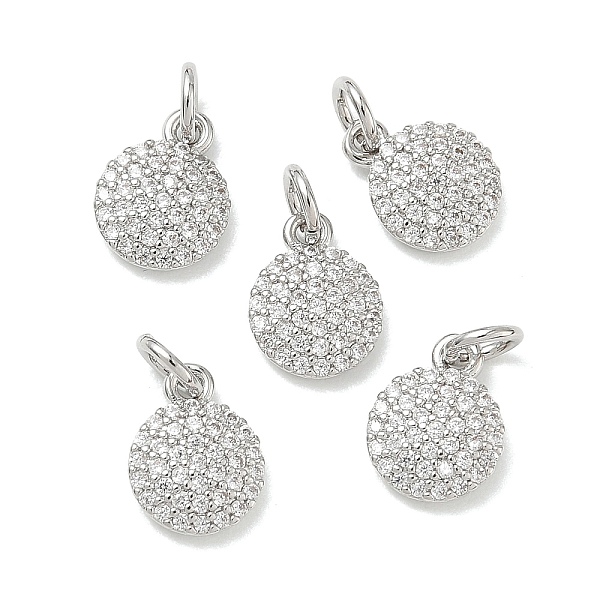 SHEGRACE Brass Clear Cubic Zirconia Charms