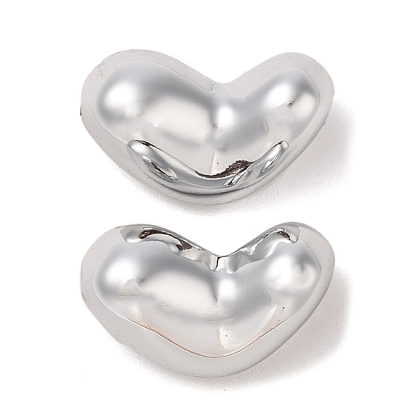 

PandaHall CCB Plastic Beads, Heart, Platinum, 13x23x12mm, Hole: 2mm Plastic Heart
