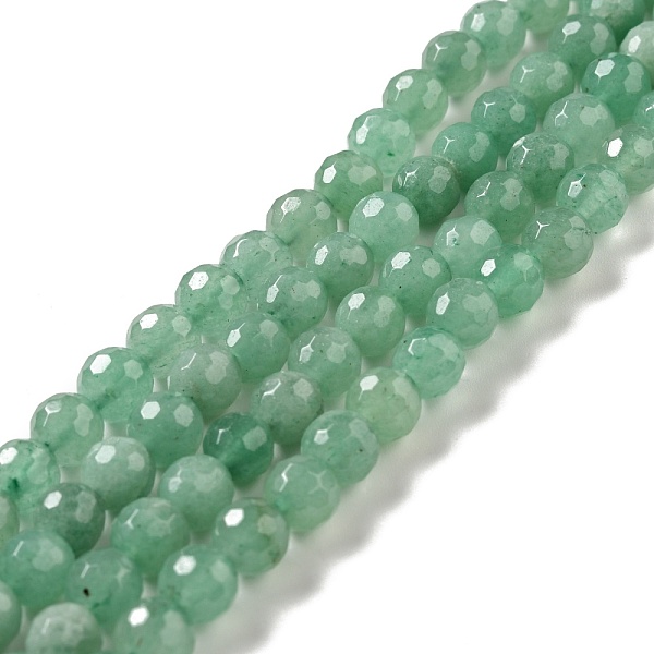 

PandaHall Natural Green Aventurine Beads Strands, Faceted(128 Facets), Round, 6.5mm, Hole: 1mm, about 59~65pcs/strand, 13.78~14.96 inch...