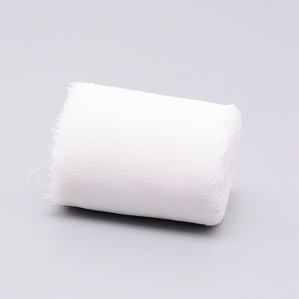 

PandaHall Polyester Ribbon, Fringe Chiffon Silk-Like Ribbon, for Wedding Invitations, Bouquets, Gift Wrapping , White, 2 inch(50mm), about...