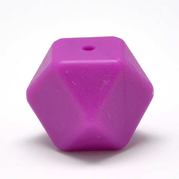 

PandaHall Food Grade Eco-Friendly Silicone Beads, Chewing Beads For Teethers, DIY Nursing Necklaces Making, Faceted Cube, Orchid, 14x14x14mm..., Purple