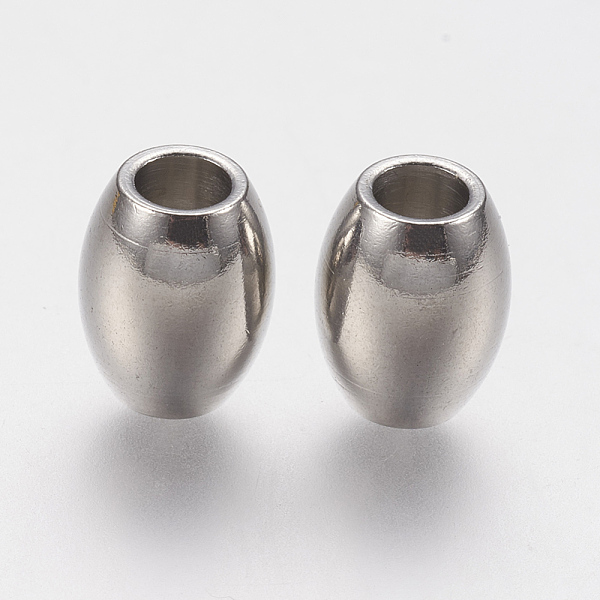

PandaHall 201 Stainless Steel European Beads, Large Hole Beads, Barrel, Stainless Steel Color, 10x8mm, Hole: 4mm 201 Stainless Steel Barrel