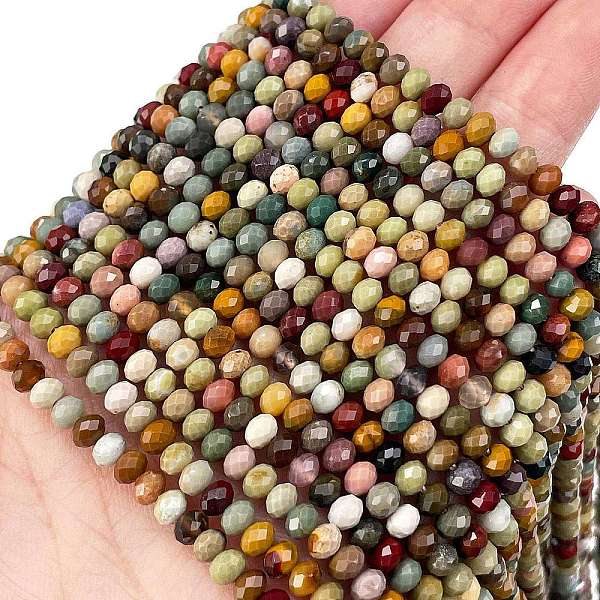 

PandaHall Natural Alashan Agate Beads Strands, Faceted, Rondelle, 4~4.5x3mm, Hole: 0.7mm, about 120pcs/strand, 15.55 inch(39.5cm) Alashan...