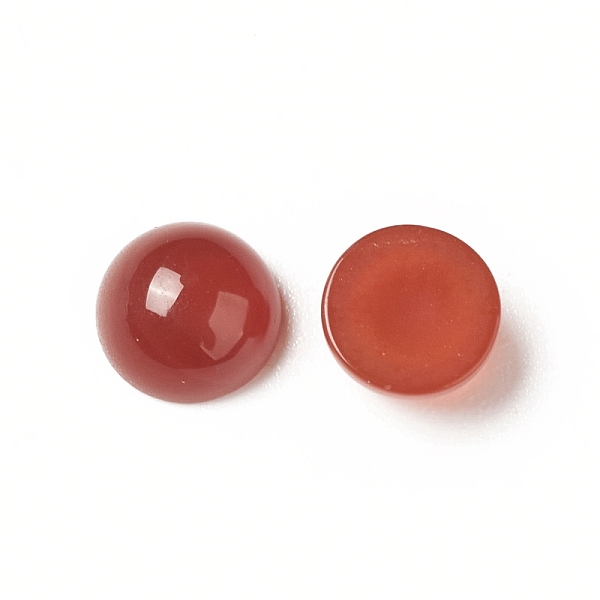 

PandaHall Natural Red Agate Cabochons, Half Round, 4x2mm Red Agate Half Round