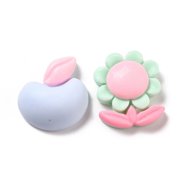

PandaHall Opaque Resin Cabochons, Frosted, Mixed Shapes, Mixed Color, 11.5~23x13.5~23.5x6.5~8mm Resin Mixed Shapes Multicolor