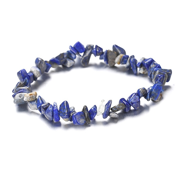 Bracelet Extensible En Perles De Lapis-lazuli Naturel Pour Femmes