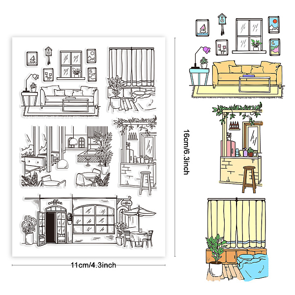 

PandaHall Custom PVC Plastic Clear Stamps, for DIY Scrapbooking, Photo Album Decorative, Cards Making, Mixed Shapes, 160x110x3mm Plastic...
