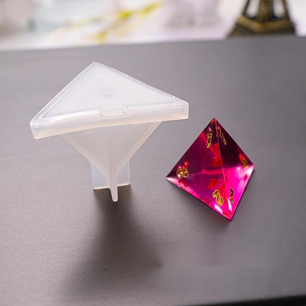

PandaHall Silicone Dice Molds, Resin Casting Molds, For UV Resin, Epoxy Resin Jewelry Making, Triangle Dice, White, 37x42x33mm, Lid...