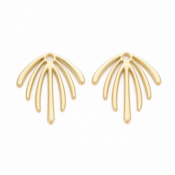 

PandaHall Rack Plating Alloy Pendants, Cadmium Free & Lead Free, Leaf, Light Gold, 22x20x1mm, Hole: 1.8mm Alloy Leaf