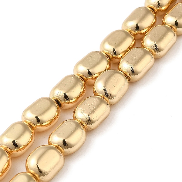 

PandaHall Electroplated Synthetic Non-magnetic Hematite Beads Strands, Oval, Light Gold Plated, 9.5x8x6mm, Hole: 0.9mm, about 42pcs/strand...