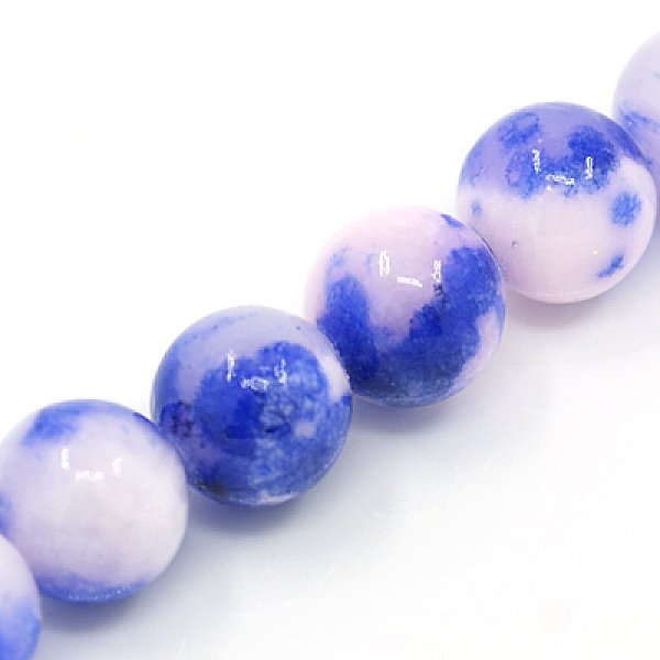 

PandaHall Natural Persian Jade Beads Strands, Dyed, Round, Blue, 6mm, Hole: 1mm, about 62pcs/strand, 16 inch Persian Jade Round Blue