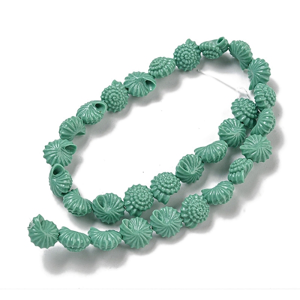 Synthetic Coral Carved Beads Strands