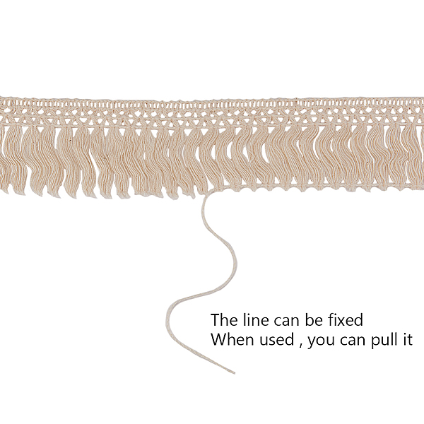 

PandaHall GORGECRAFT 5 Yards X 2" Wide Cotton Tassel Fringe White Lace Trim Ribbons Sewing Cloth Crafts Accessories Home Party Decoration..., Orange