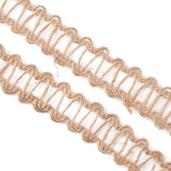 

PandaHall Natural Jute Cord, Ladder-Shaped, Wheat, 17x0.9mm, about 10.94 Yards(10m)/Bundle Jute Orange