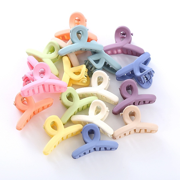 

PandaHall Plastic Claw Hair Clips, with Iron Findings, for Girls, Mixed Color, 25mm Plastic Others Multicolor