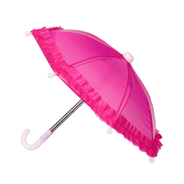 

PandaHall Plastic Doll Umbrella, Doll Making Supplies, Deep Pink, 220x250~300mm Plastic Umbrella
