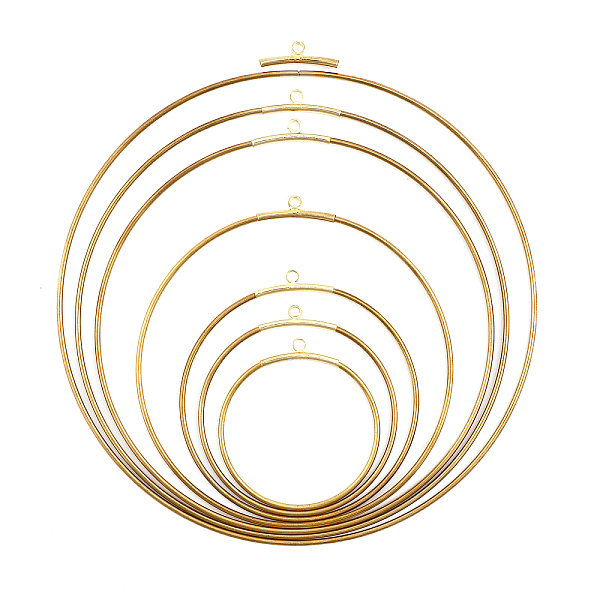 

PandaHall CHGCRAFT 7Sets 7Sizes Car Hanging Copper Ring Car Hanging Pendant Decorations with Tube Beads for Car Home Decoration Accessories...