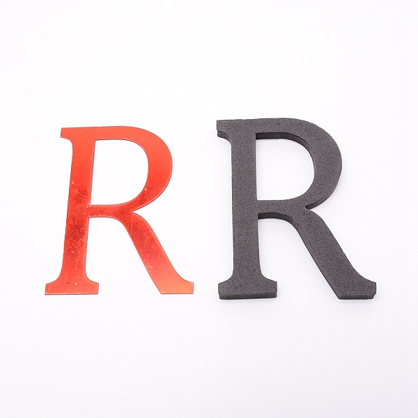 

PandaHall Acrylic Mirror Wall Stickers Decal, with EVA Foam, Red, Letter.R, 100x79x1mm, Foam: 100x79x10.5mm Acrylic Letter R Red