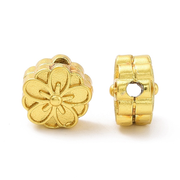 

PandaHall Rack Plating Brass Beads, Long-Lasting Plated, Lead Free & Cadmium Free, Flower, Matte Gold Color, 9.5x7mm, Hole: 1.8mm Brass...