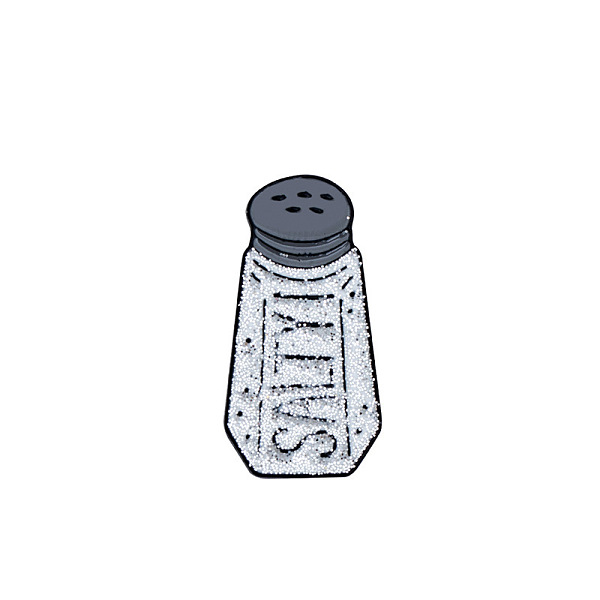 

PandaHall Halloween Word Salty Enamel Pin, Electrophoresis Black Alloy Brooch for Backpack Clothes, Bottle Pattern, 30x15mm Alloy+Enamel..., White