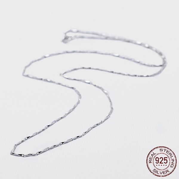 Rhodinierte 925-Ketten-Halskette Aus Sterlingsilber