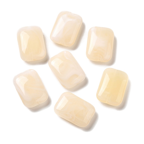 

PandaHall Transparent Acrylic Beads, Two Tone, Rectangle, Moccasin, 19.5x13.5x6mm, Hole: 1.4mm, about: 400pcs/500g Acrylic Rectangle Orange