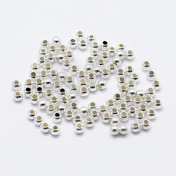 

PandaHall 925 Sterling Silver Beads, Round, Silver, 2mm, Hole: 0.7~1mm, about 504 pcs/10g Sterling Silver Round