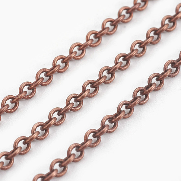 

PandaHall Brass Cable Chains, Soldered, with Spool, Oval, Cadmium Free & Nickel Free & Lead Free, Red Copper, 2.5x2x0.45mm, about 301.83...