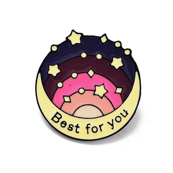 

PandaHall Black Alloy Brooches, Enamel Pins, Moon, 31x29x2mm Alloy+Enamel Moon