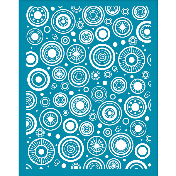 

PandaHall Silk Screen Printing Stencil, for Painting on Wood, DIY Decoration T-Shirt Fabric, Round, 100x127mm Nylon Round Cyan