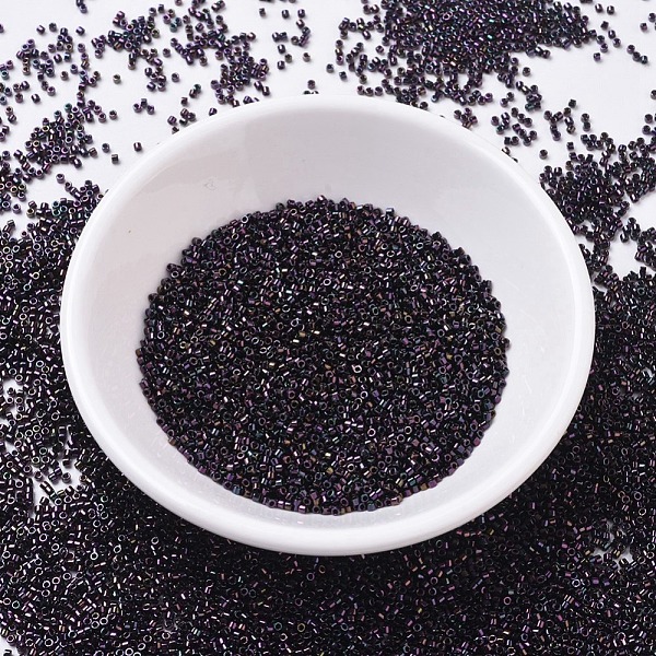 

PandaHall MIYUKI Delica Beads Small, Cylinder, Japanese Seed Beads, 15/0, (DBS0004) Metallic Dark Plum Iris, 1.1x1.3mm, Hole: 0.7mm, about..., Purple