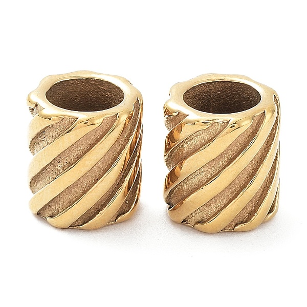 

PandaHall Ion Plating(IP) 304 Stainless Steel European Beads, Large Hole Beads, Column, Golden, 10x9mm, Hole: 5.8mm 304 Stainless Steel...