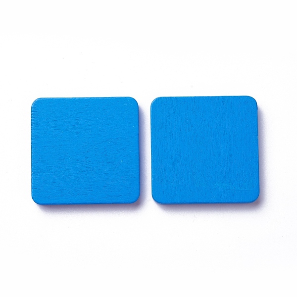 

PandaHall Wood Cabochons, Dyed, Square, Blue, 40x40x5mm Wood Square Blue