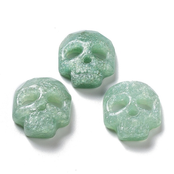 

PandaHall Natural Green Aventurine Pendants, Halloween Skull Charms, Faceted, 21.5~22x19~19.5x6~6.5mm, Hole: 1mm Green Aventurine Skull